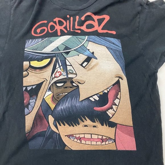 Gorillaz T Shirt Mens Medium 2012 Plastic Beach Album Tour - Picture 2 of 15